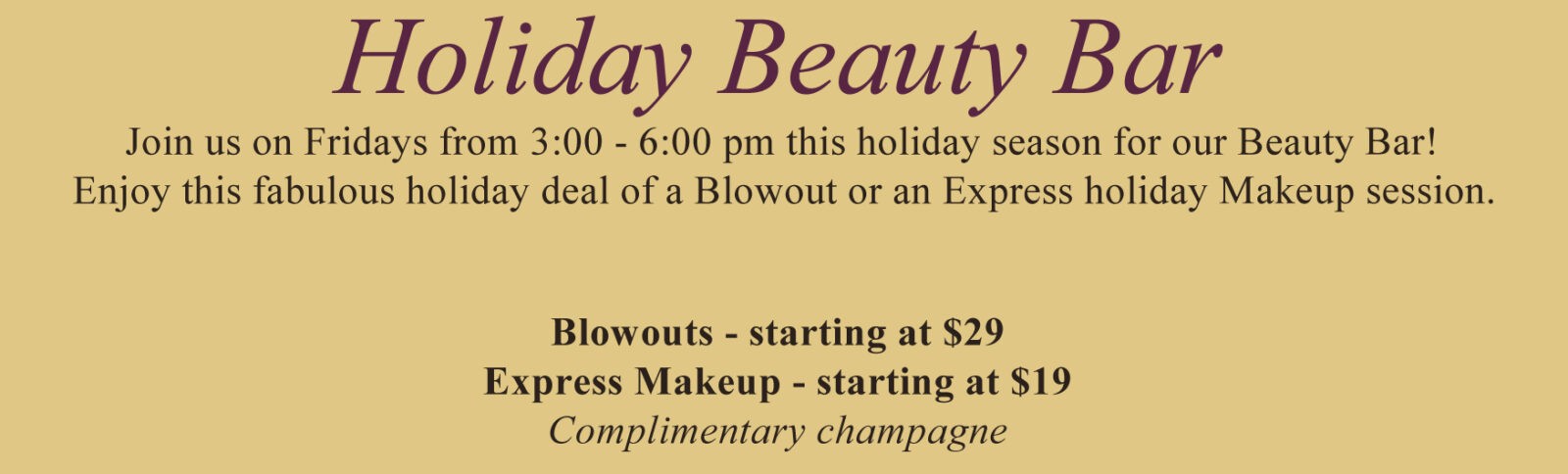 holiday beauty bar