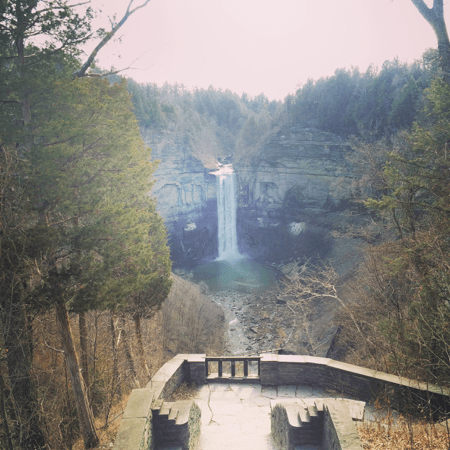 Ithaca’s Taughannock Overlook, one of the 150 waterfalls in a 10 mile radius
