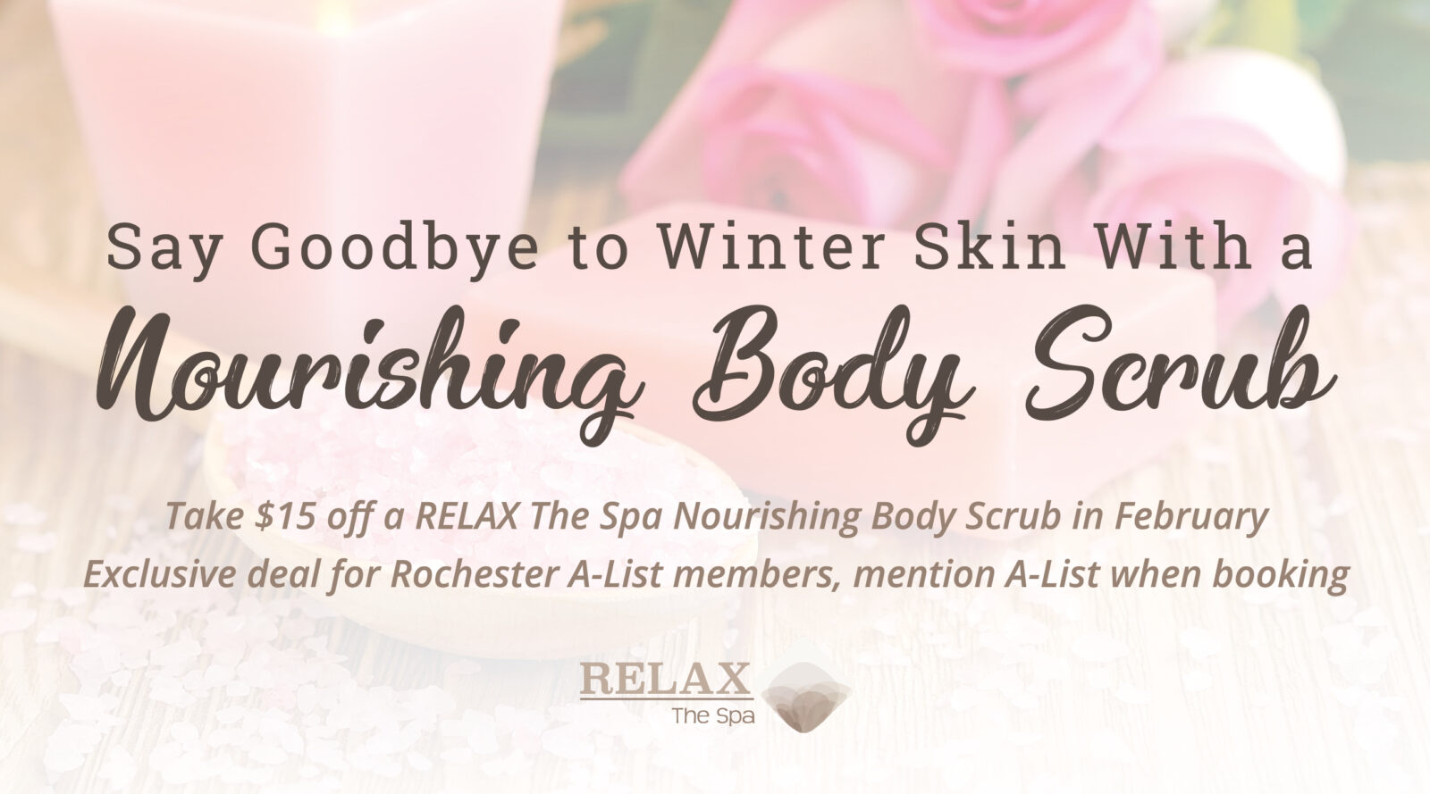 $15 off at Relax the Spa in Feb.