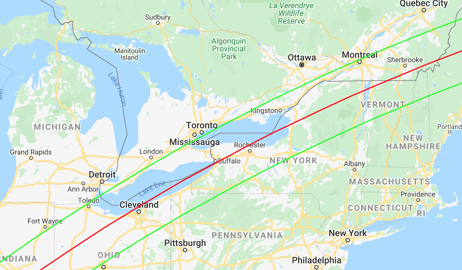 Eclipse 2024 Path Of Totality Map New York Nolie Angelita