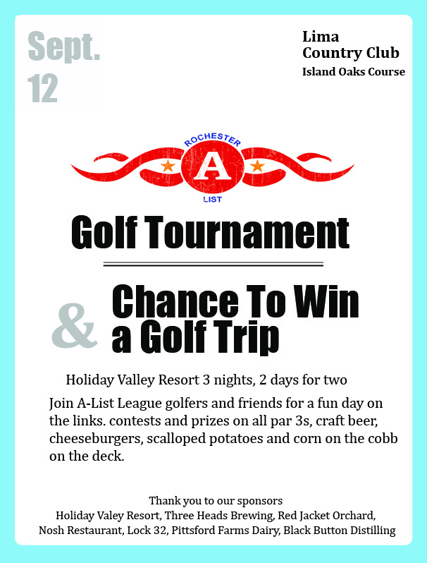 A-List Golf League Poster Front