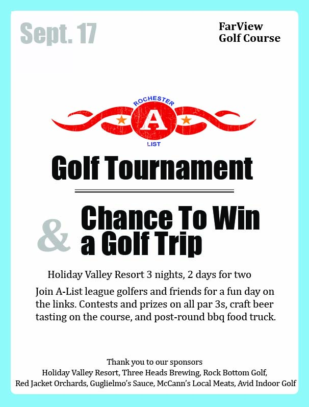 golf tournament flyer front