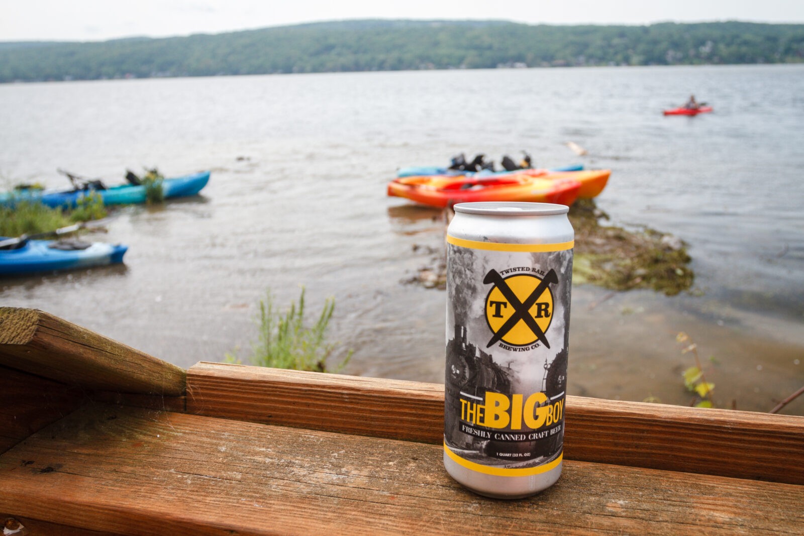 photo of group at twisted rail brewing on honeoye lake